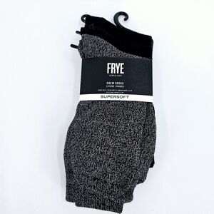 FRYE SUPERSOFT CREW SOCKS 3 PAIRS SHOE SIZE 5-10 NWT